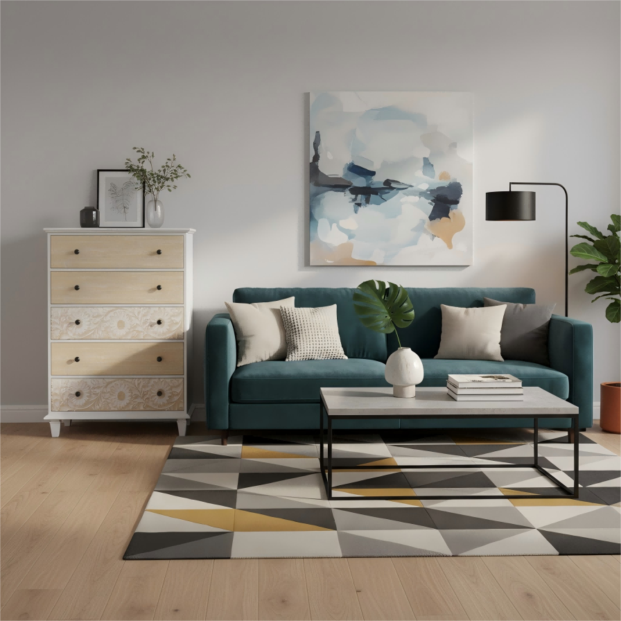 Floral Whimsy 5-Drawer Dresser